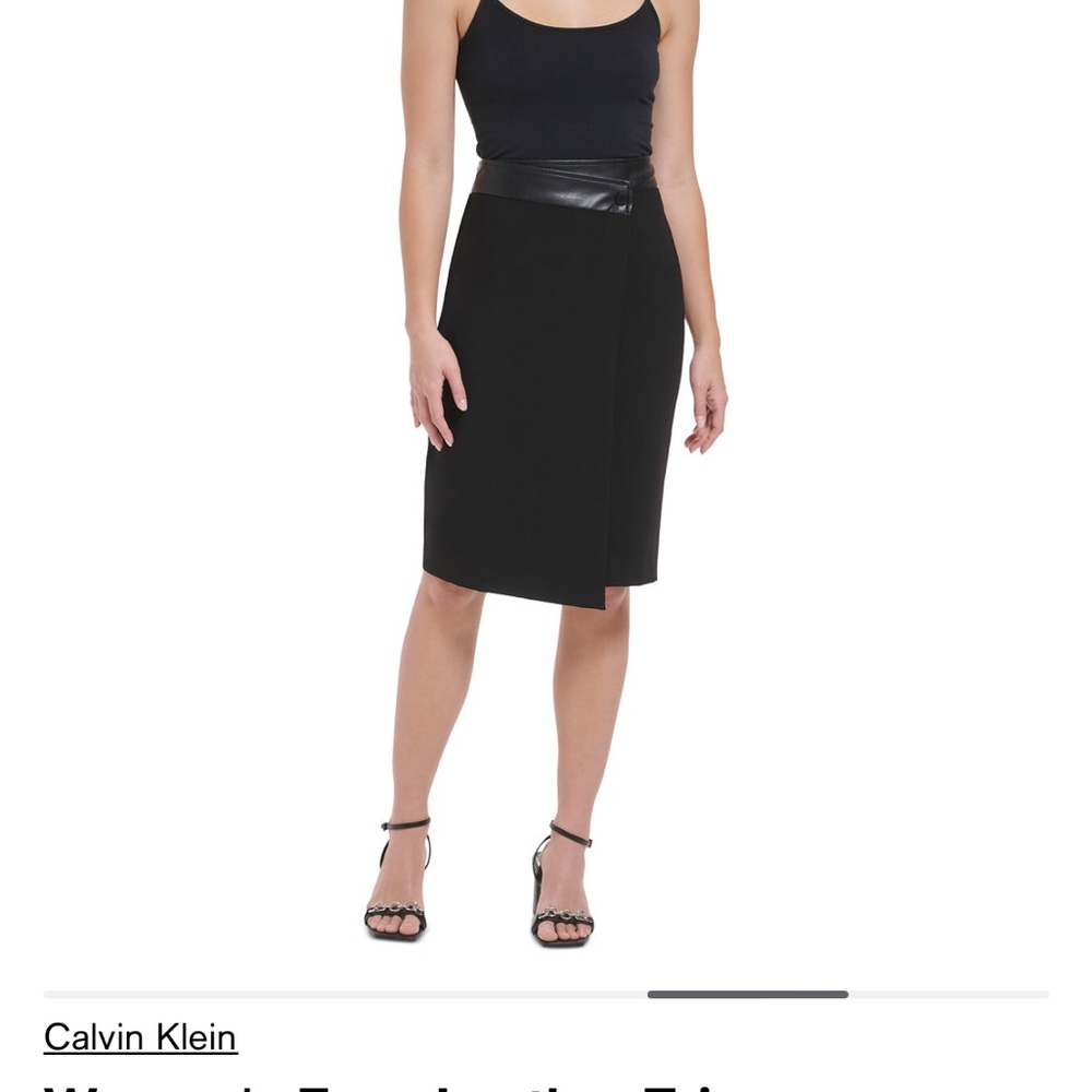 Calvin Klein Black Wrap, size 14  Pencil Styled shirt